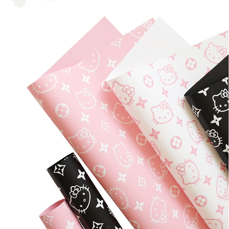 Kt Cat Korean Waterproof Flower Wrapping Paper,Pack 20 (57*57cm)