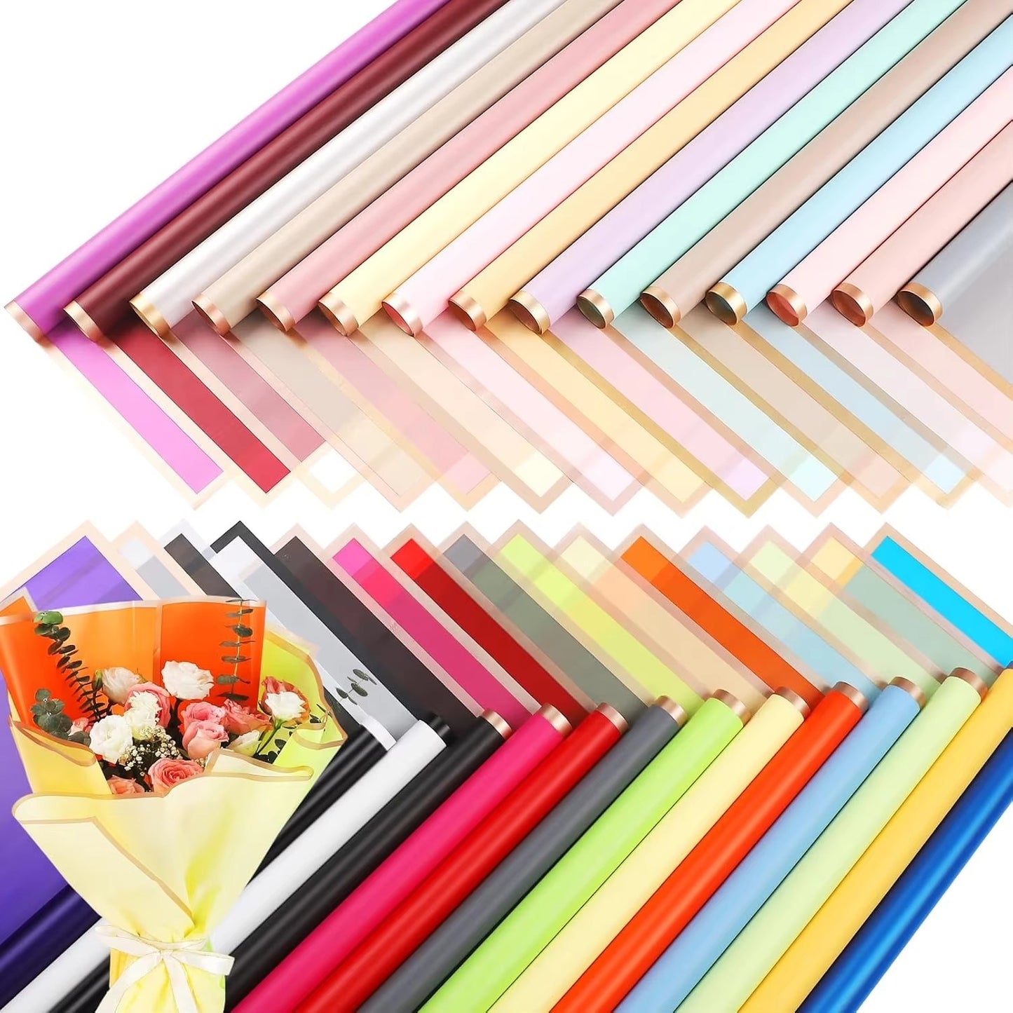 Florist Supplies Packaging Paper for Wedding Birthday,Pack 20 (57*57cm)