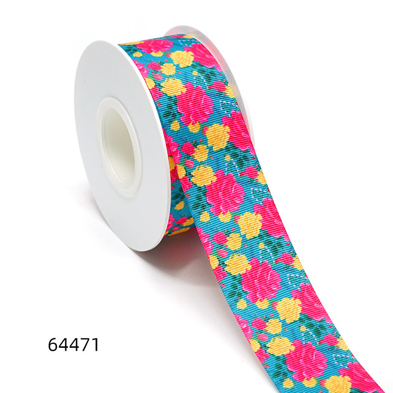 Heat Transfer Webbing Ribbon Flower