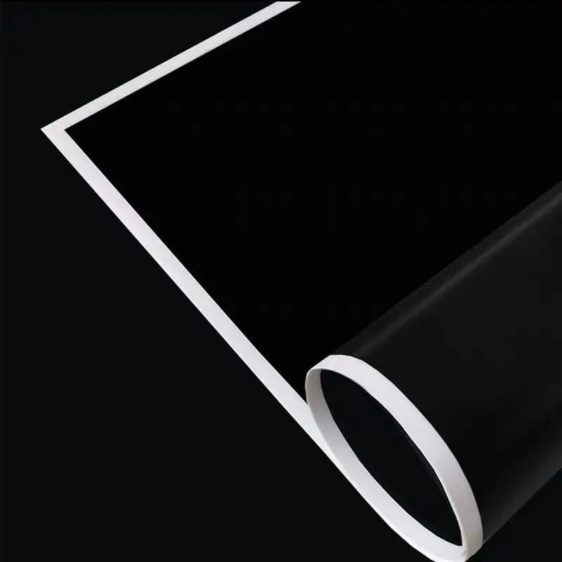 Black and White Border Matte Film Bouquet Packing Paper,Pack 20 (57*57cm).