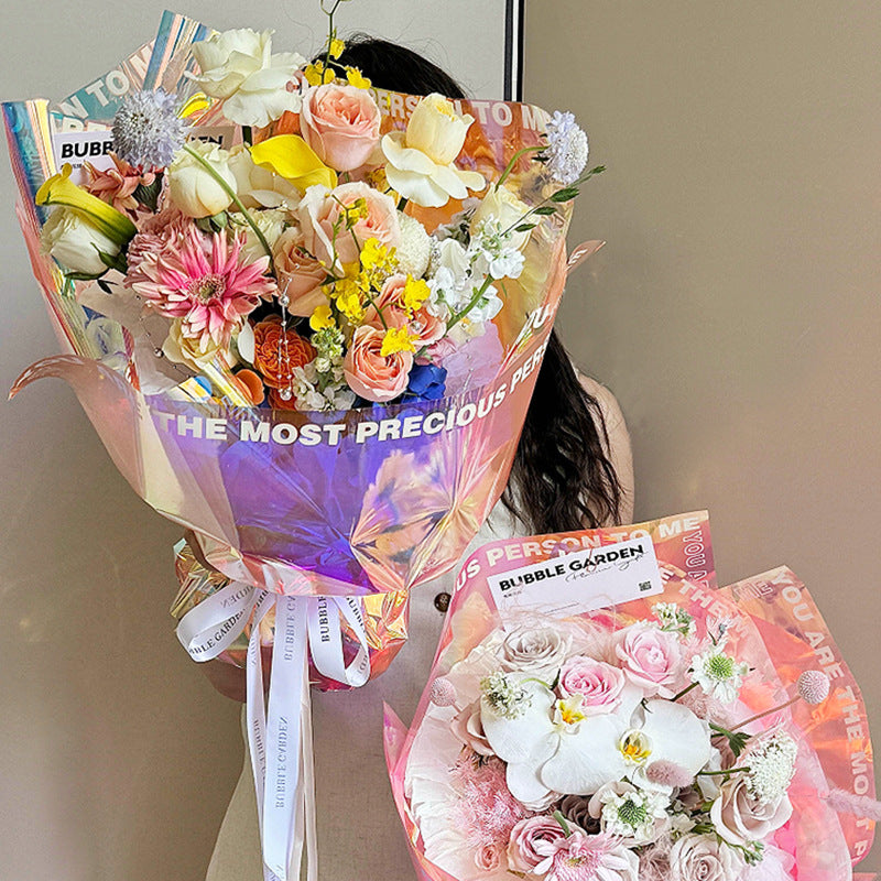 Colorful Fluorescent Waterproof Cellophane Paper Pack 20 (57x57cm).