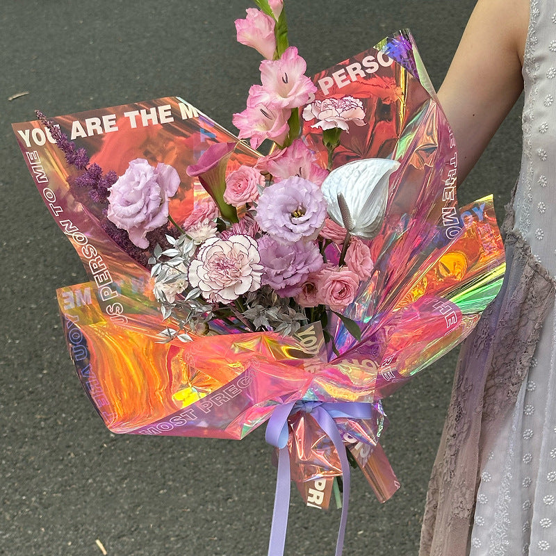 Colorful Fluorescent Waterproof Cellophane Paper Pack 20 (57x57cm).