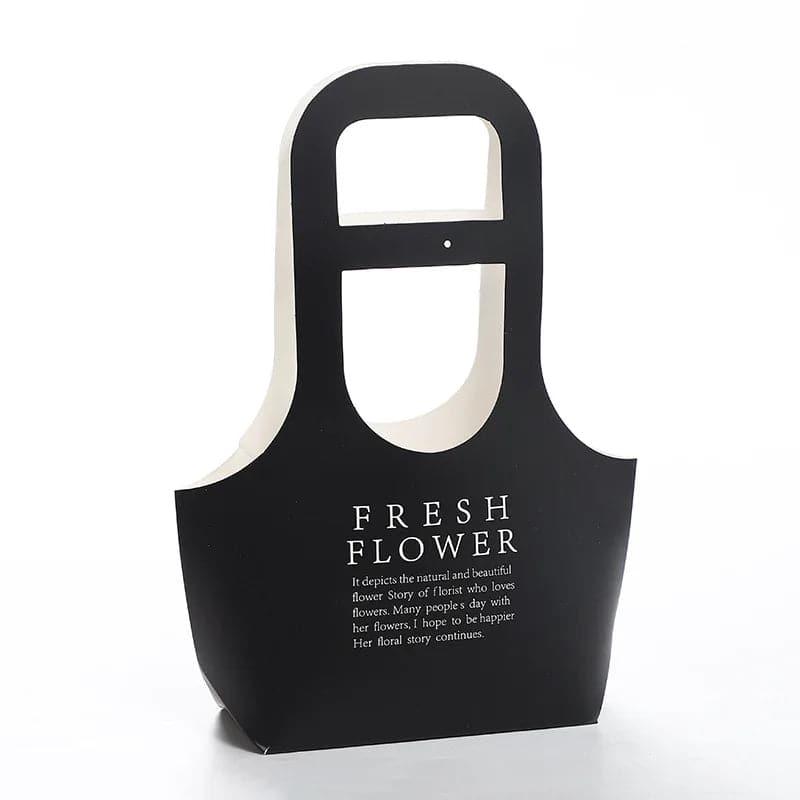 Custom Luxury Kraft Paper Flower Bags Party Pink Gift Bag With Handle.