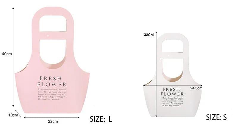 Custom Luxury Kraft Paper Flower Bags Party Pink Gift Bag With Handle.