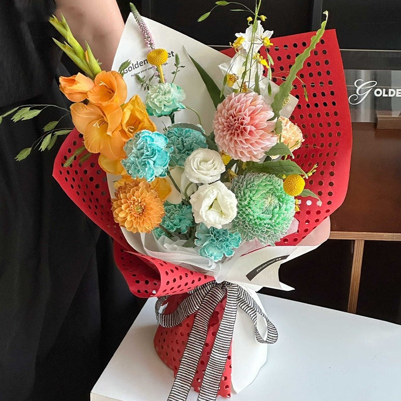 Dopamine Cave Flower Wrapping Paper Pack 5 (38*50cm).