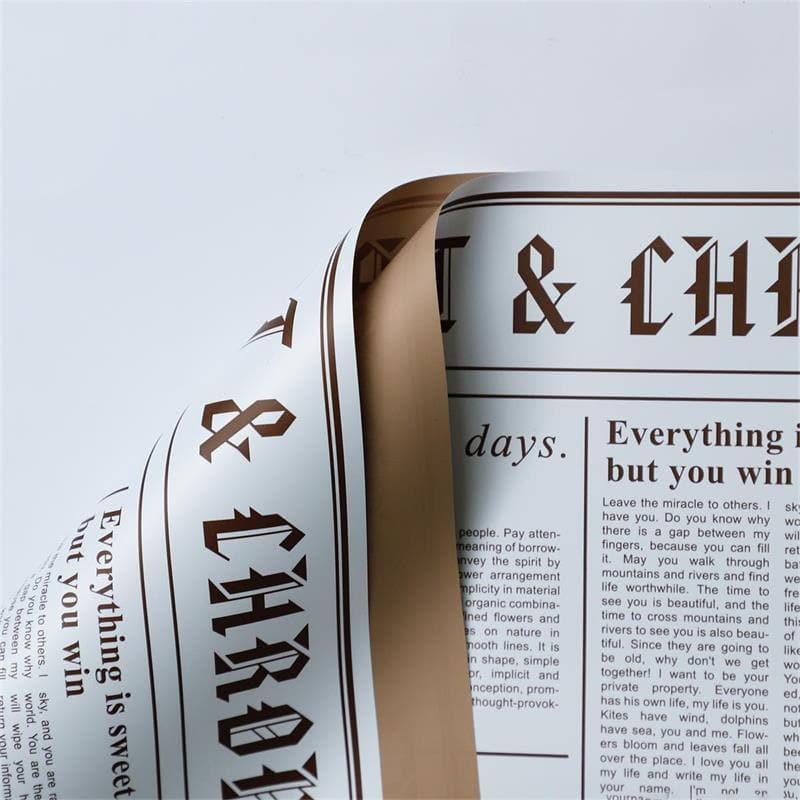 Eden Garden English Cowhide Packaging Paper,22.8*22.8 inch.