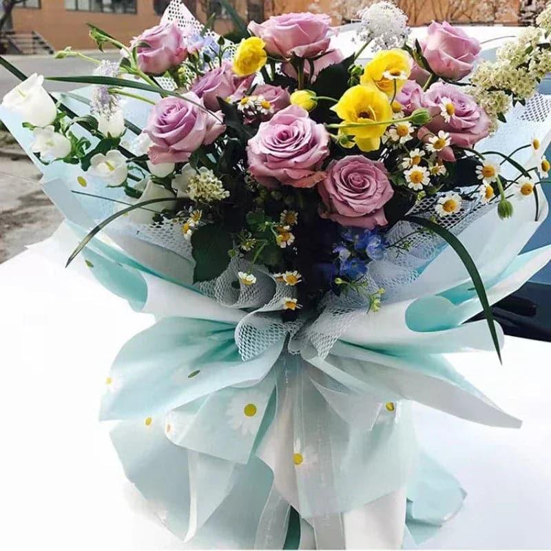 Floral Packaging Waterproof Flower Wrapping Paper 22.8*22.8 inch.