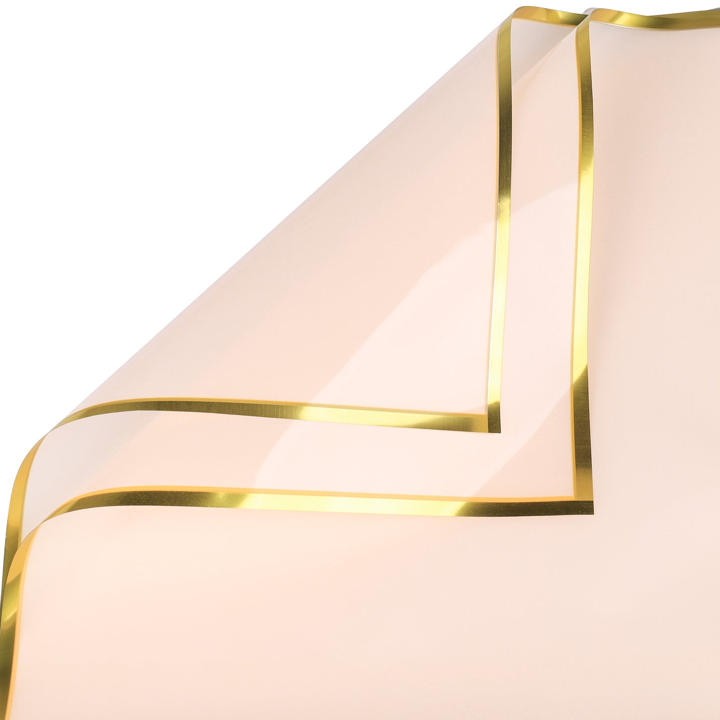 Gold Edge Flower Wrapping Paper,Pack 20 (57x57cm).