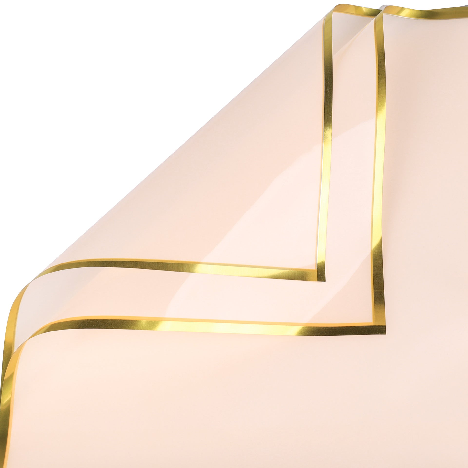 Gold Edge Flower Wrapping Paper,Pack 20 (57x57cm).