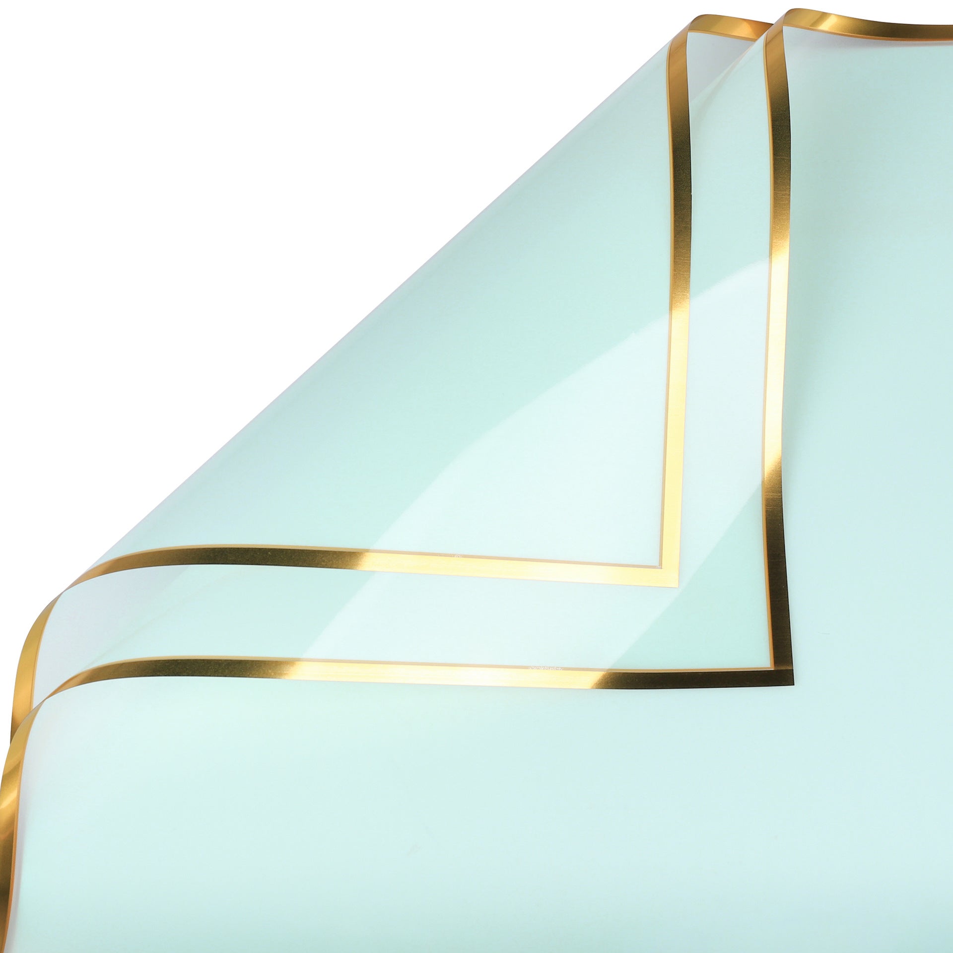 Gold Edge Flower Wrapping Paper,Pack 20 (57x57cm).