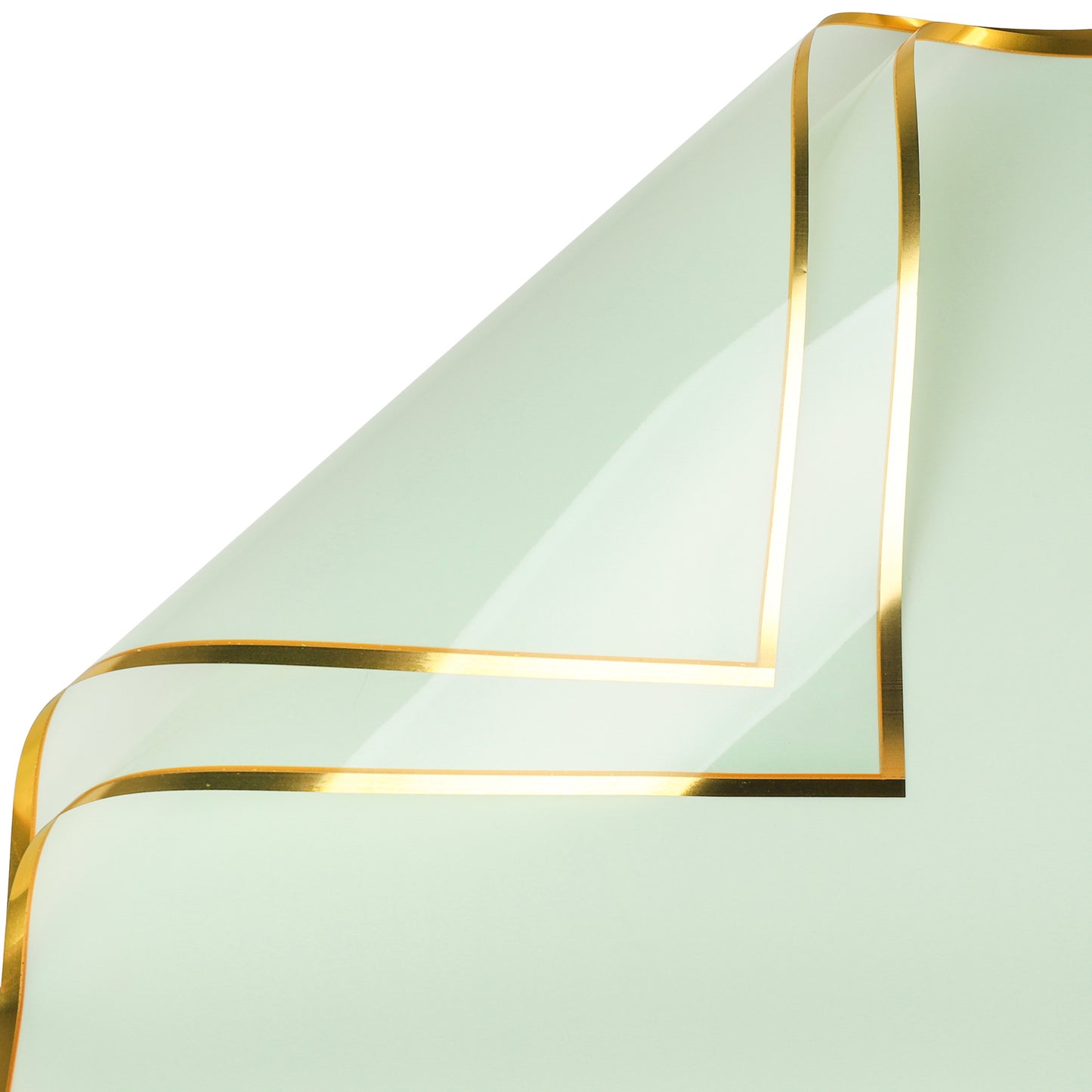 Gold Edge Flower Wrapping Paper,Pack 20 (57x57cm).