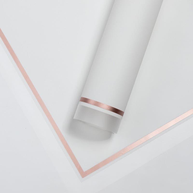 Gold Edge Waterproof Flower Wrapping Paper,22.8*22.8 Inch.