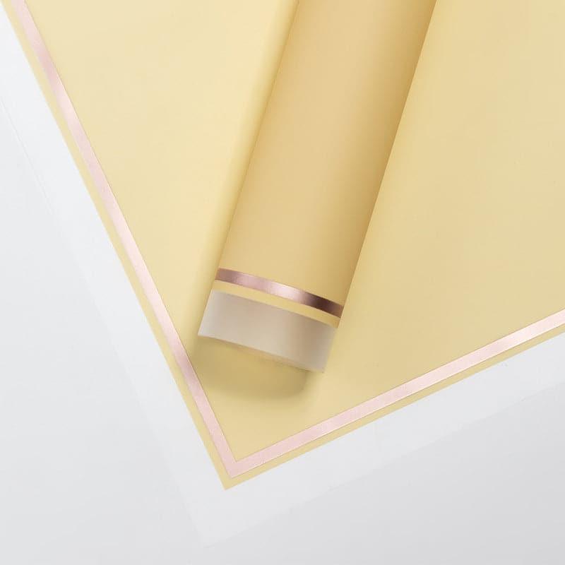 Gold Edge Waterproof Flower Wrapping Paper,22.8*22.8 Inch.