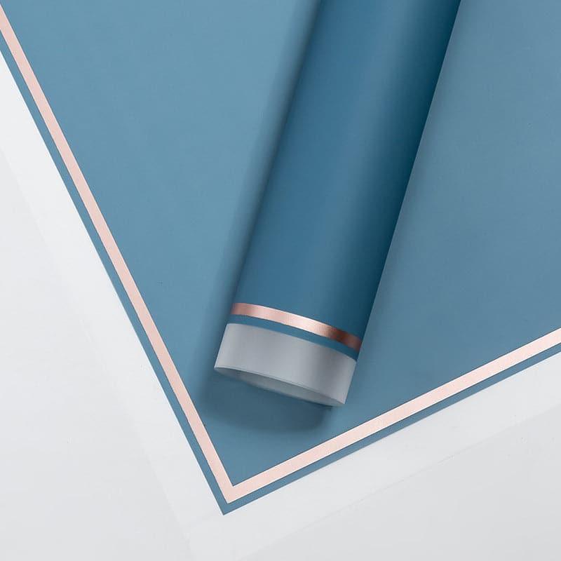 Gold Edge Waterproof Flower Wrapping Paper,22.8*22.8 Inch.