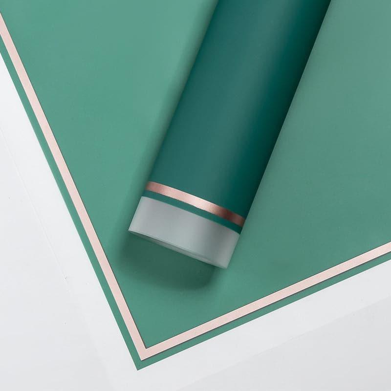 Gold Edge Waterproof Flower Wrapping Paper,22.8*22.8 Inch.