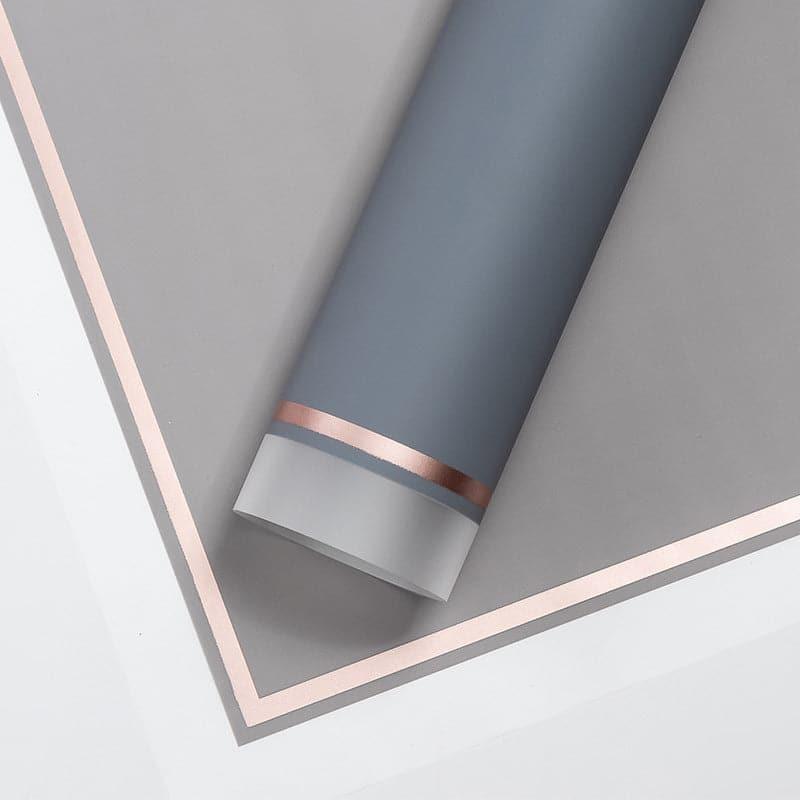 Gold Edge Waterproof Flower Wrapping Paper,22.8*22.8 Inch.