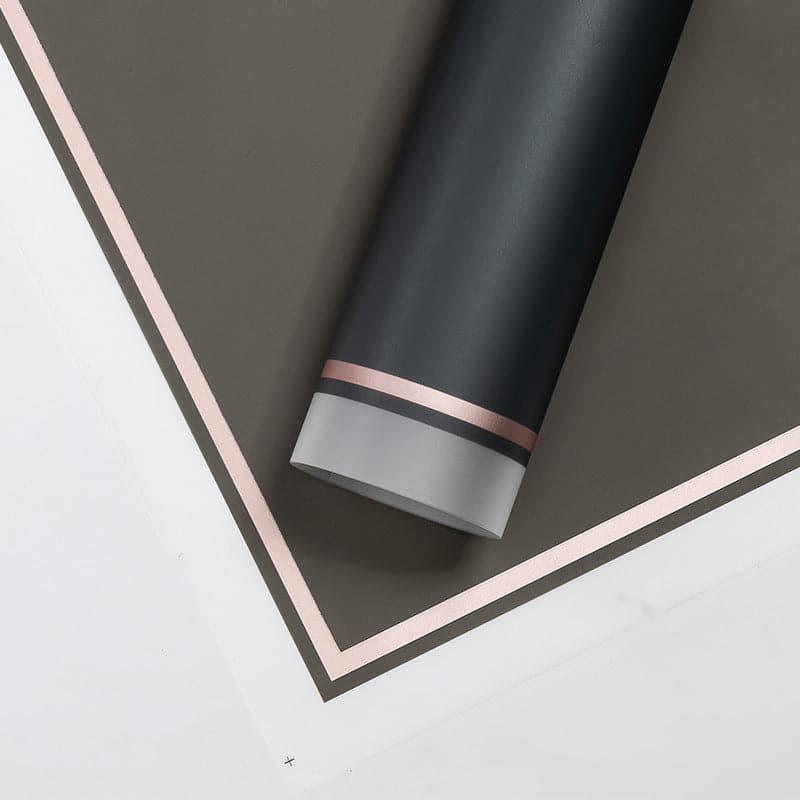 Gold Edge Waterproof Flower Wrapping Paper,22.8*22.8 Inch - HUAYI