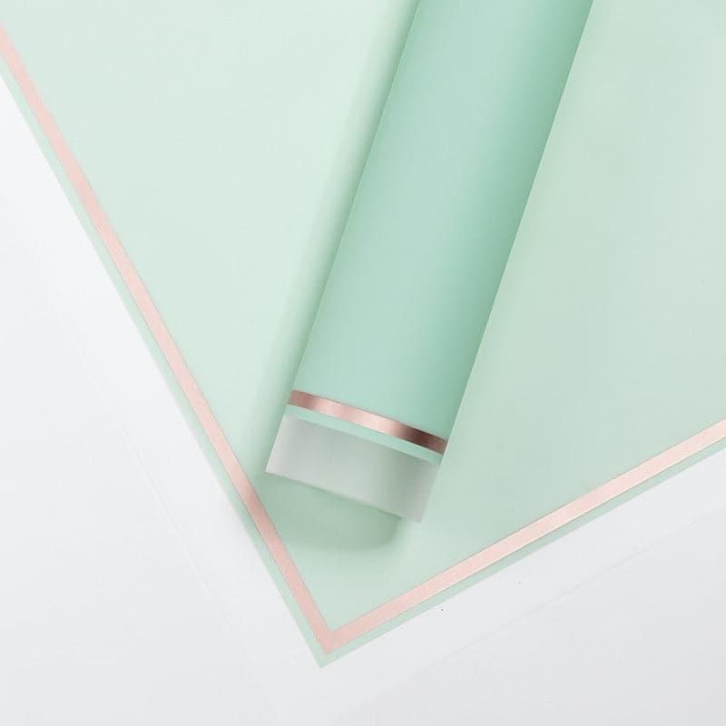 Gold Edge Waterproof Flower Wrapping Paper,22.8*22.8 Inch.