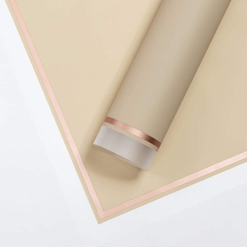 Gold Edge Waterproof Flower Wrapping Paper,22.8*22.8 Inch.
