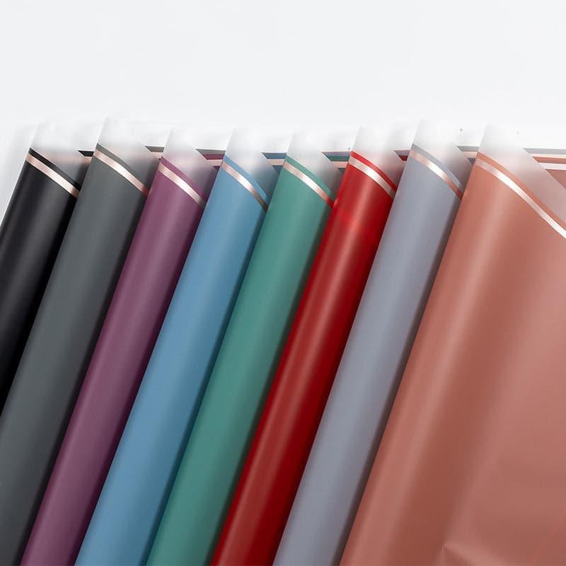 Gold Edge Waterproof Flower Wrapping Paper,22.8*22.8 Inch.