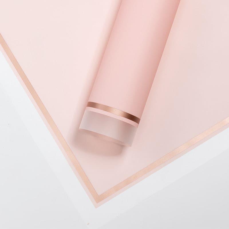 Gold Edge Waterproof Flower Wrapping Paper,22.8*22.8 Inch.