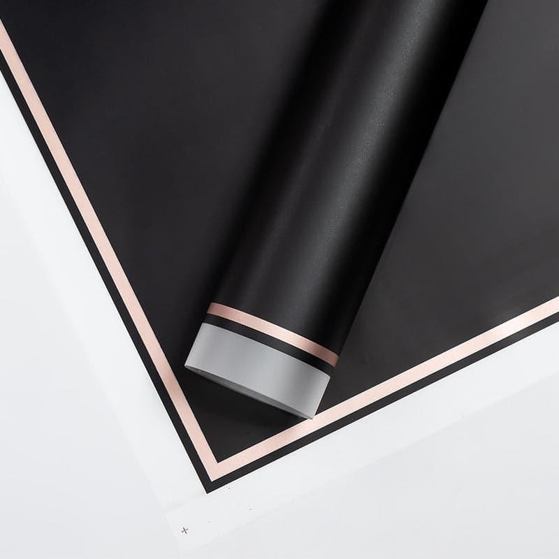 Gold Edge Waterproof Flower Wrapping Paper,22.8*22.8 Inch - HUAYI