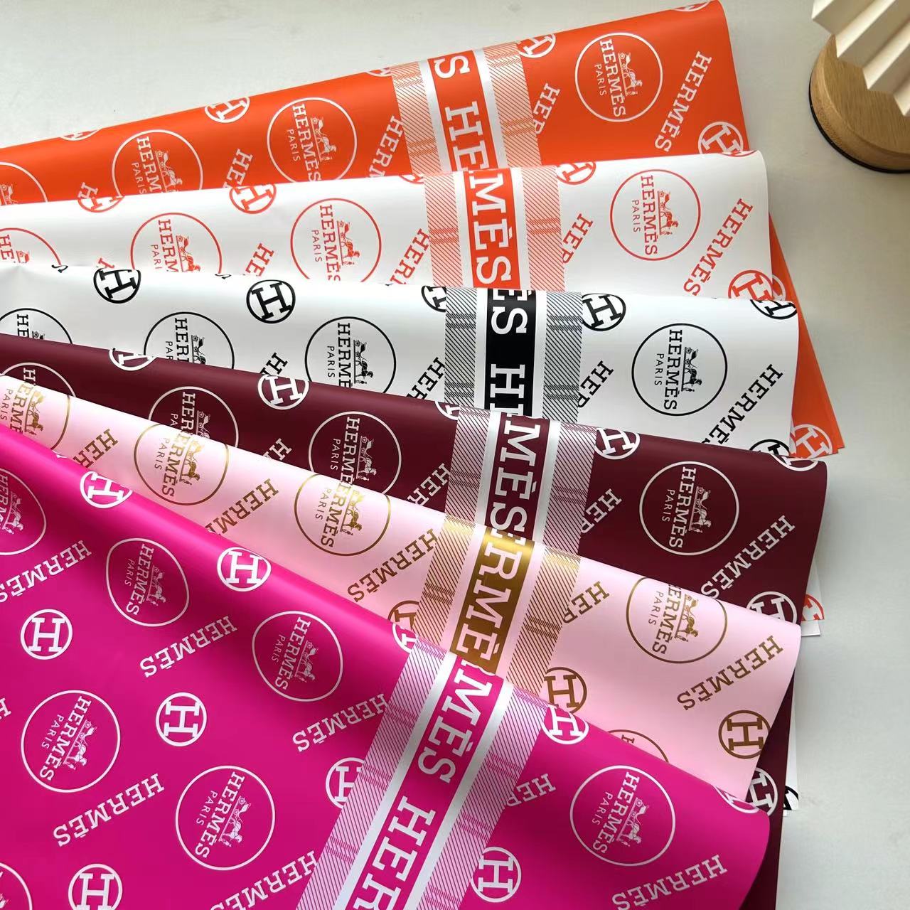 Hermes wrapping paper for elegant gifts, perfect luxury gift wrap to enhance exclusive presents.