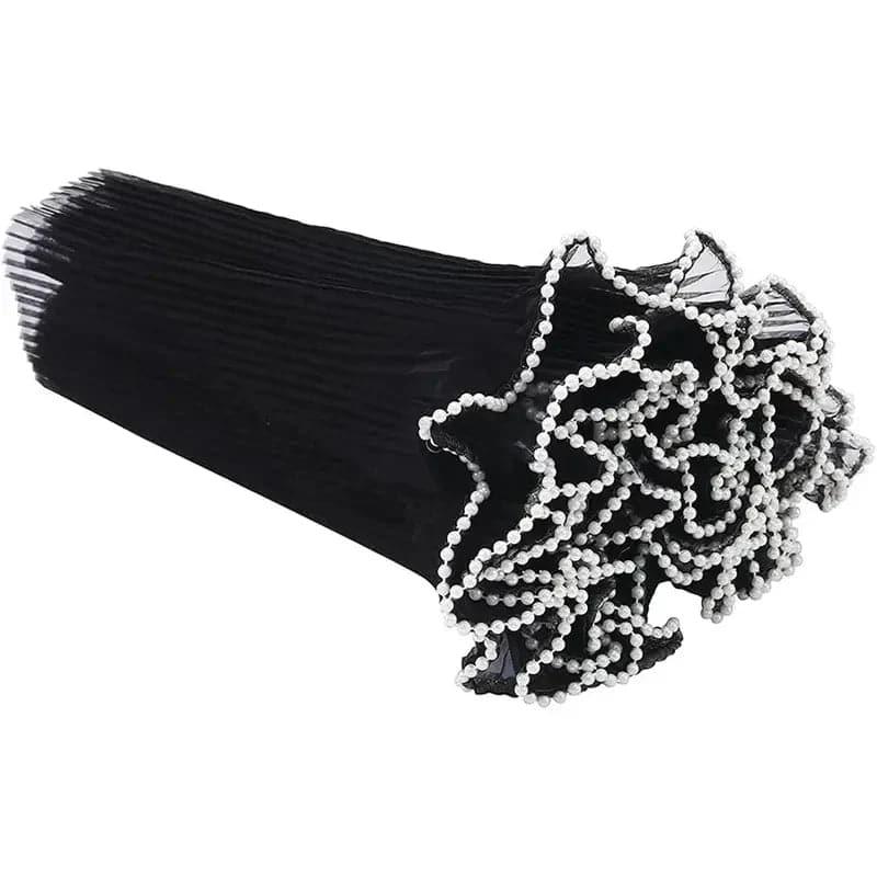 Elegant pearl pleated gauze flower bouquet packaging for sophisticated floral gifts and premium arrangements.