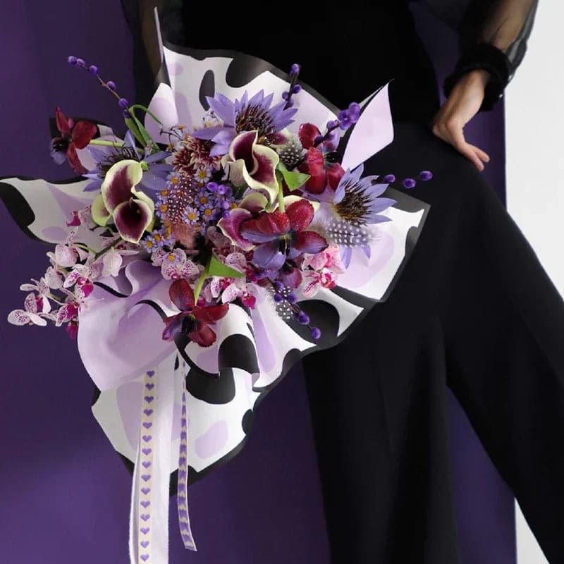 Law Of The Jungle Series Waterproof Korean Flower Wrapping Paper,22.8*22.8 inch.