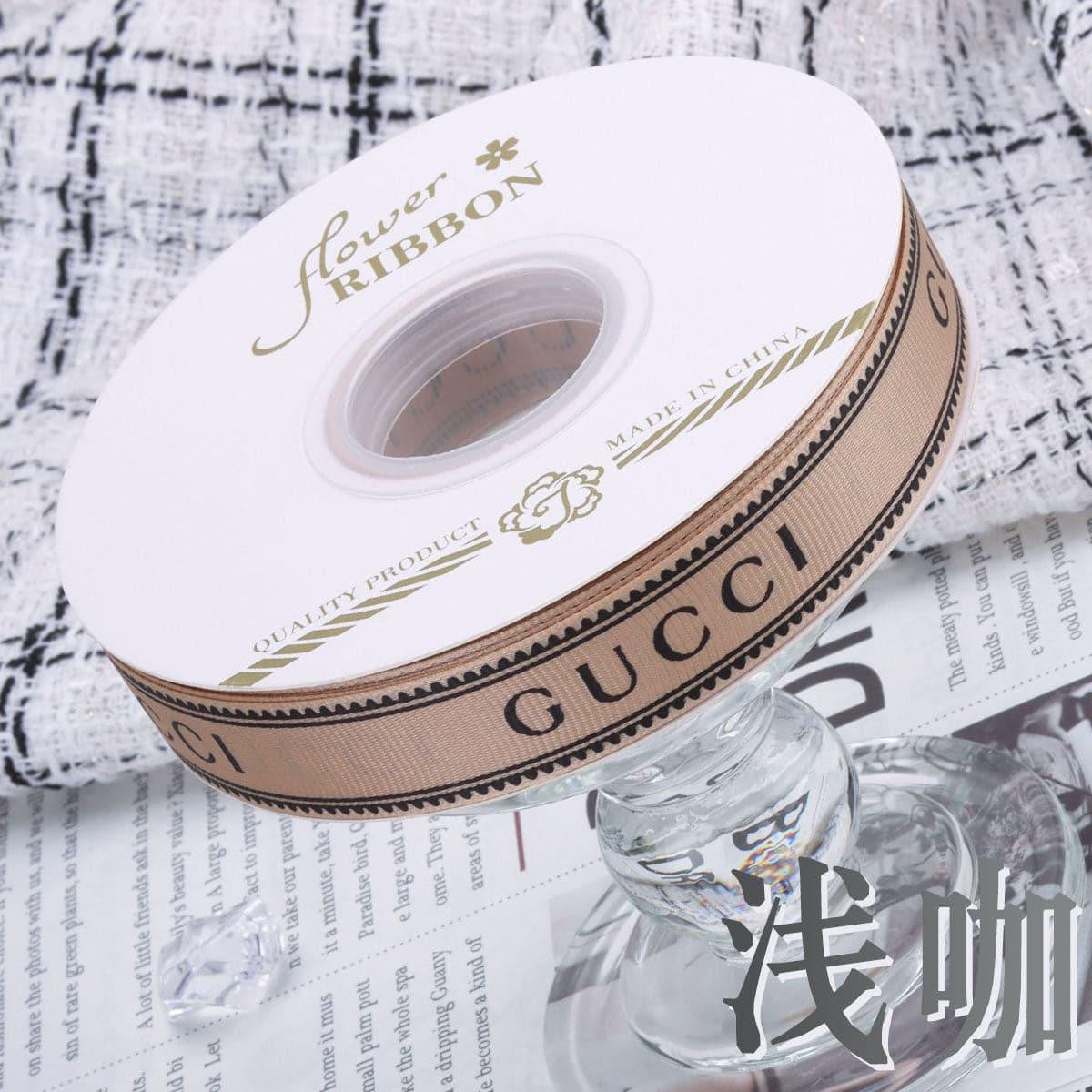 Luxurious Ribbon Tied with Flower Bouquet 2.5cm 45 yards.