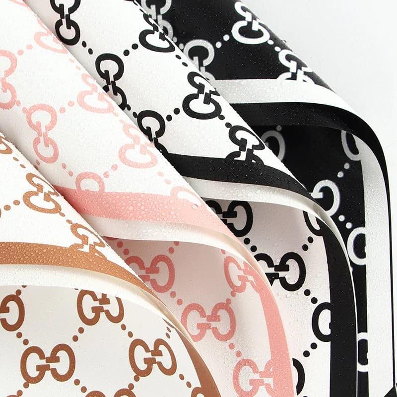 Luxury Bouquet Translucent Waterproof Wrapping Paper Sheets Flower Packing Wrapping Paper,22.8*22.8 inch - HUAYI