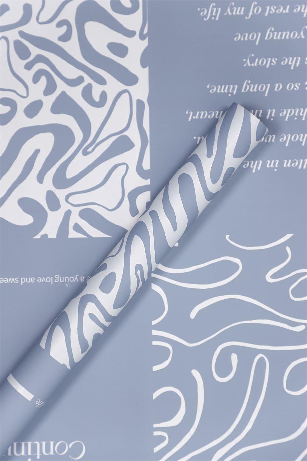 Paris Graffiti Waterproof Flower Packaging Paper,22.8*22.8 Inch.