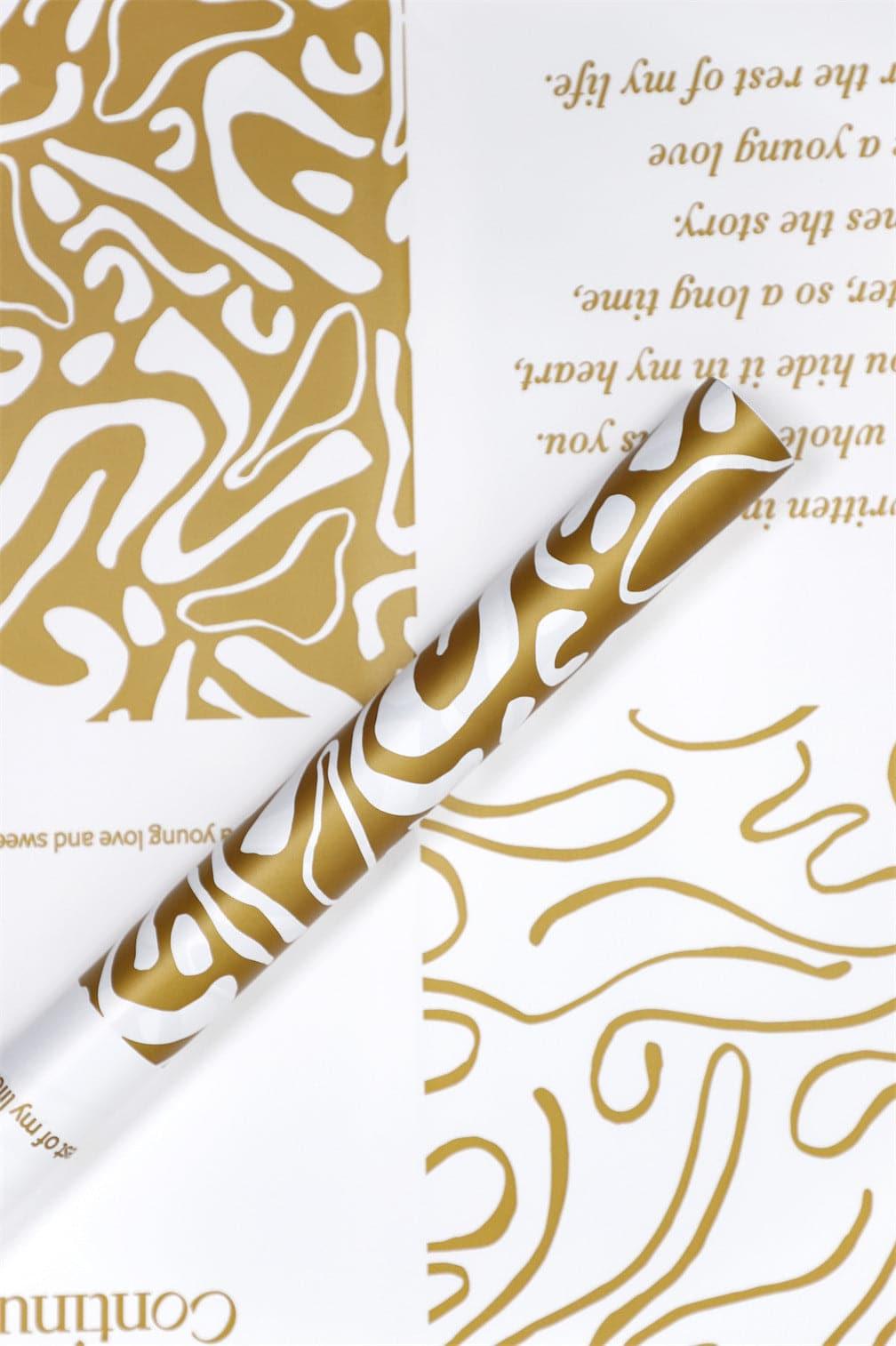 Paris Graffiti Waterproof Flower Packaging Paper,22.8*22.8 Inch.