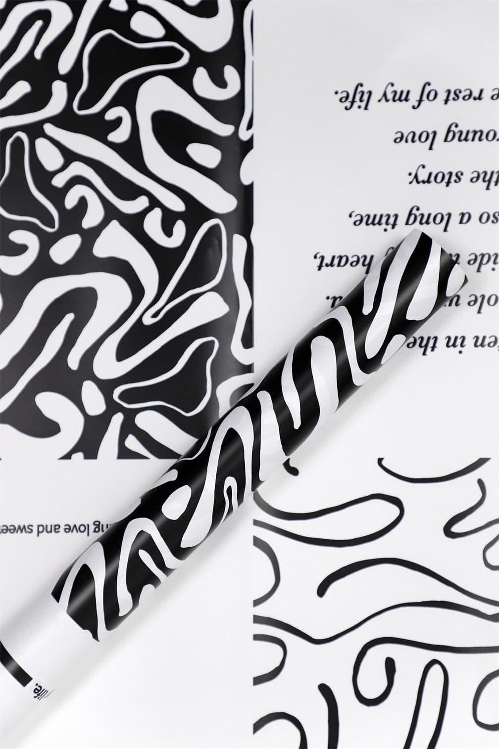 Paris Graffiti Waterproof Flower Packaging Paper,22.8*22.8 Inch.