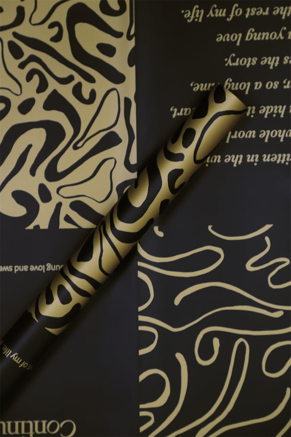 Paris Graffiti Waterproof Flower Packaging Paper,22.8*22.8 Inch.