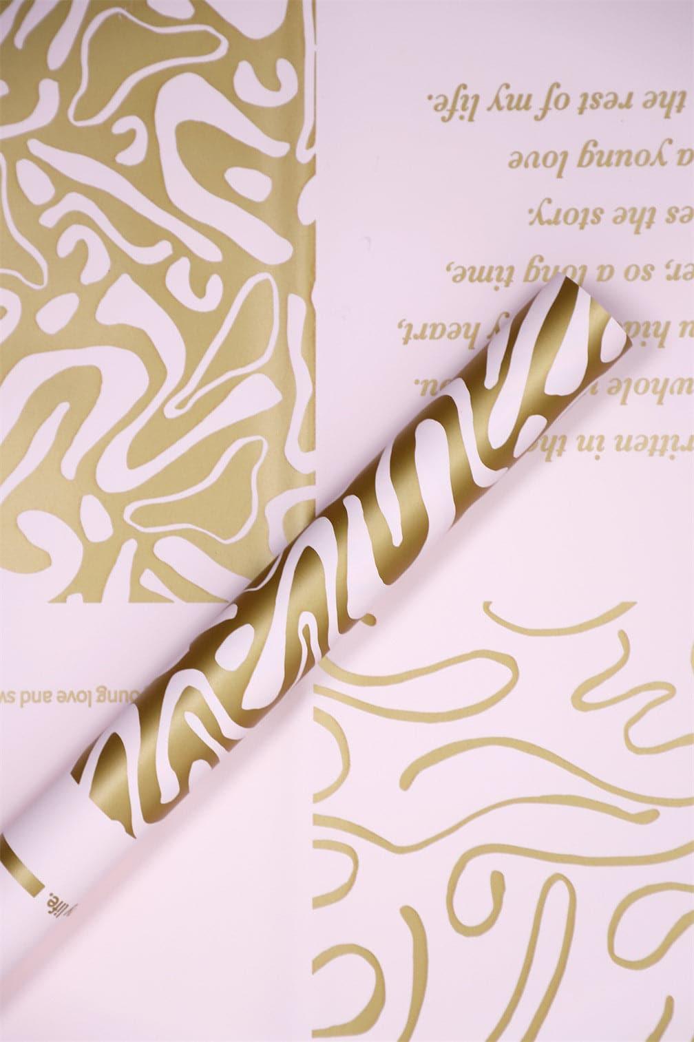 Paris Graffiti Waterproof Flower Packaging Paper,22.8*22.8 Inch.