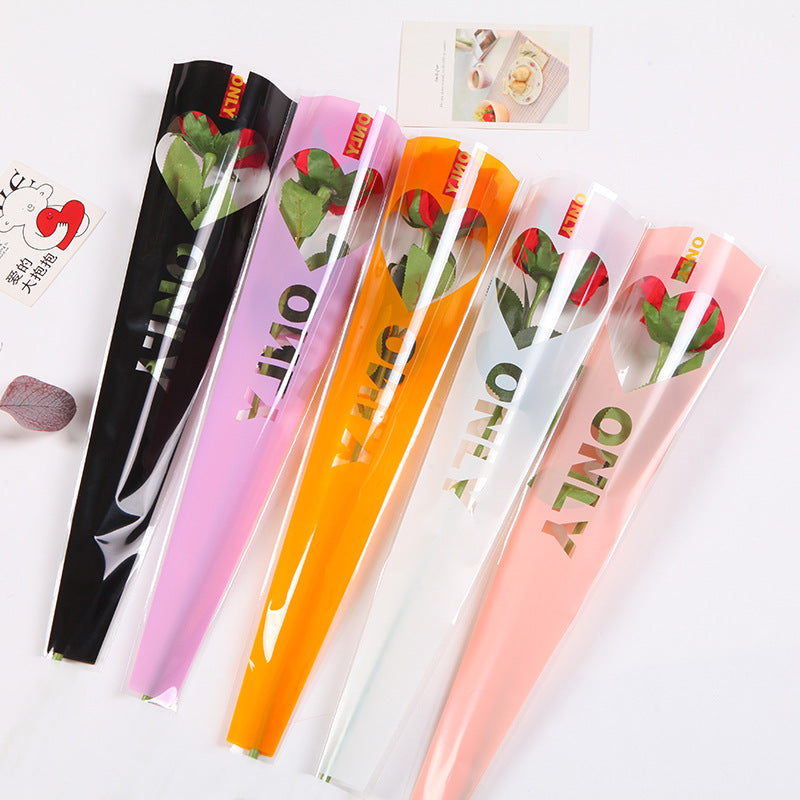 Heart Shaped Single Rose Sleeve Florist Bouquet.