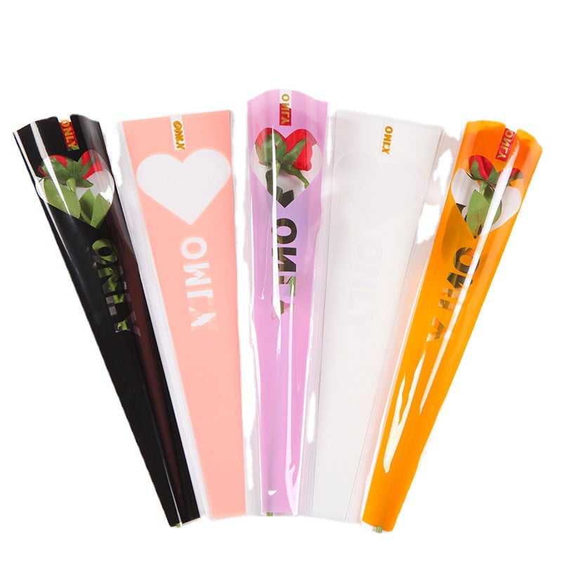 Heart Shaped Single Rose Sleeve Florist Bouquet.