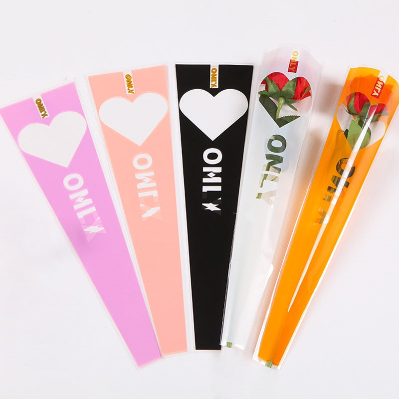 Heart Shaped Single Rose Sleeve Florist Bouquet.