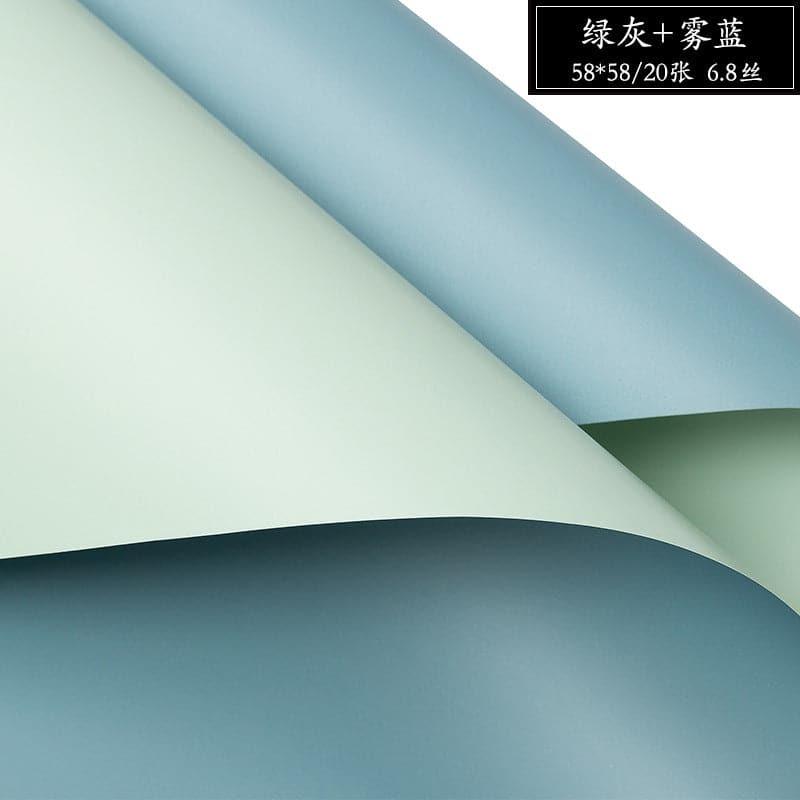 Solid Two-Color Bouquet Wrapping Paper,22.8*22.8 inch - HUAYI