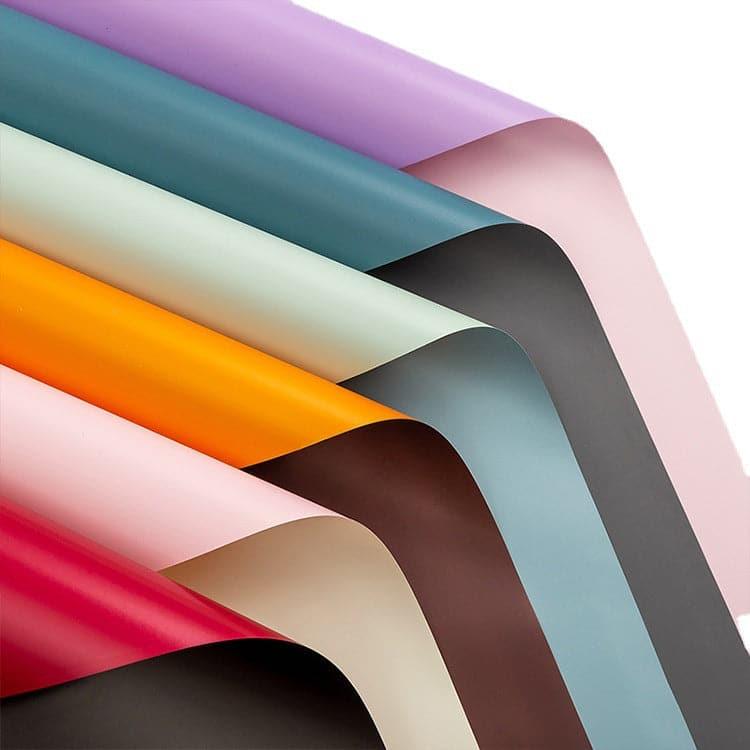 Solid Two-Color Bouquet Wrapping Paper,22.8*22.8 inch - HUAYI