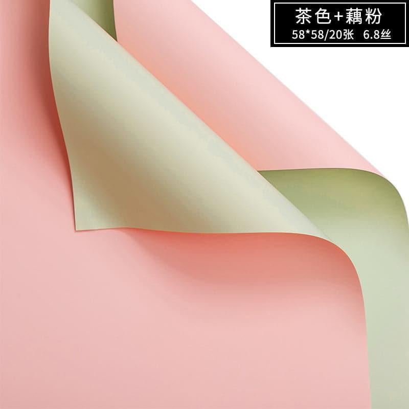 Solid Two-Color Bouquet Wrapping Paper,22.8*22.8 inch - HUAYI