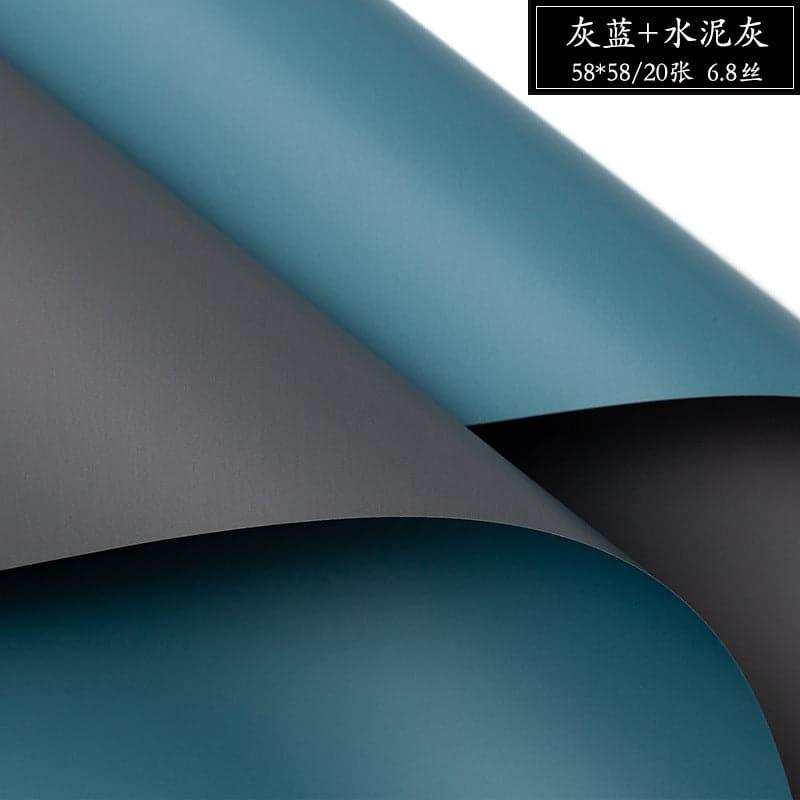 Solid Two-Color Bouquet Wrapping Paper,22.8*22.8 inch - HUAYI