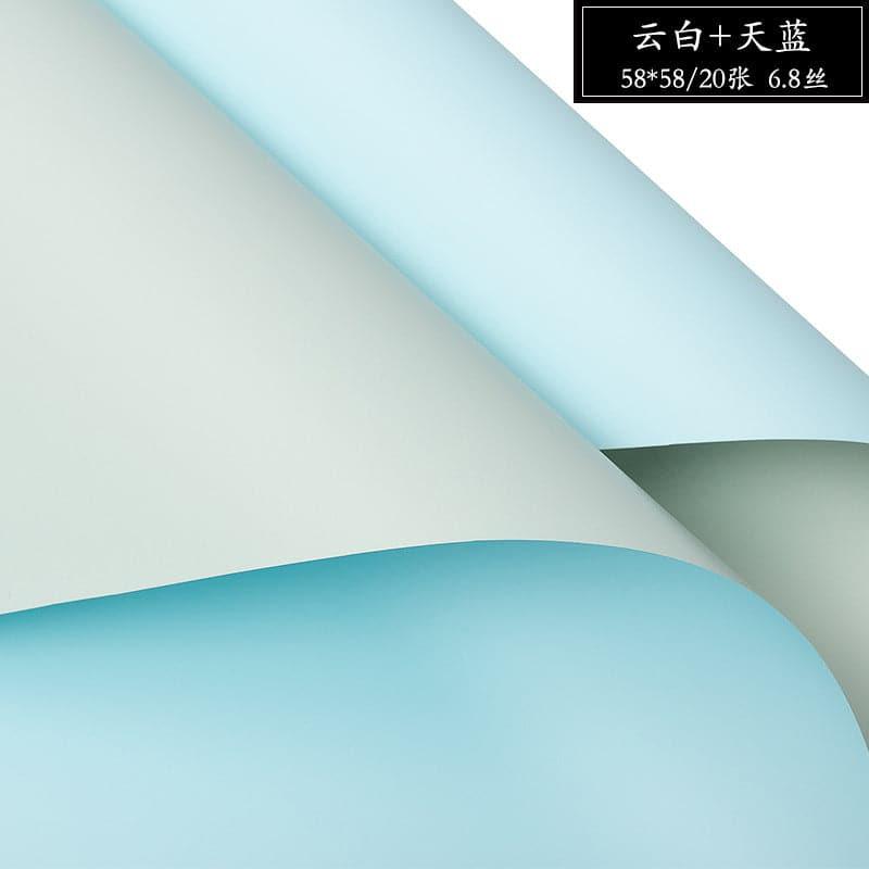Solid Two-Color Bouquet Wrapping Paper,22.8*22.8 inch - HUAYI