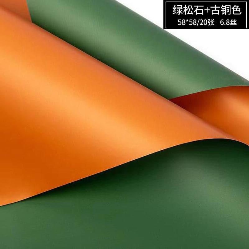 Solid Two-Color Bouquet Wrapping Paper,22.8*22.8 inch - HUAYI