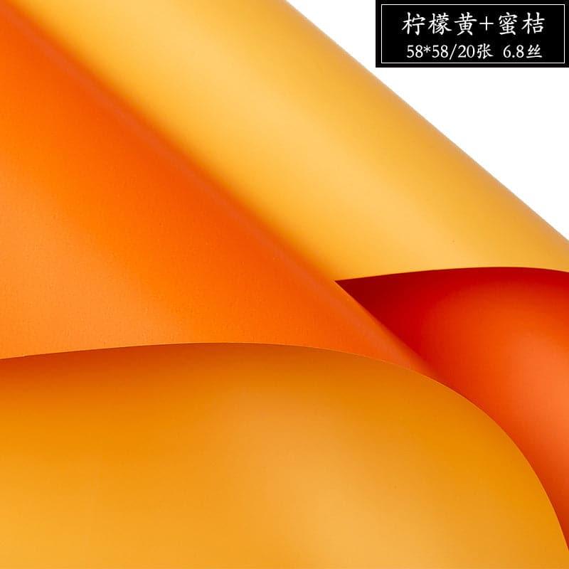 Solid Two-Color Bouquet Wrapping Paper,22.8*22.8 inch - HUAYI