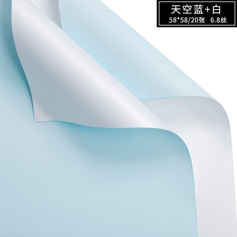 Solid Two-Color Bouquet Wrapping Paper,22.8*22.8 inch - HUAYI