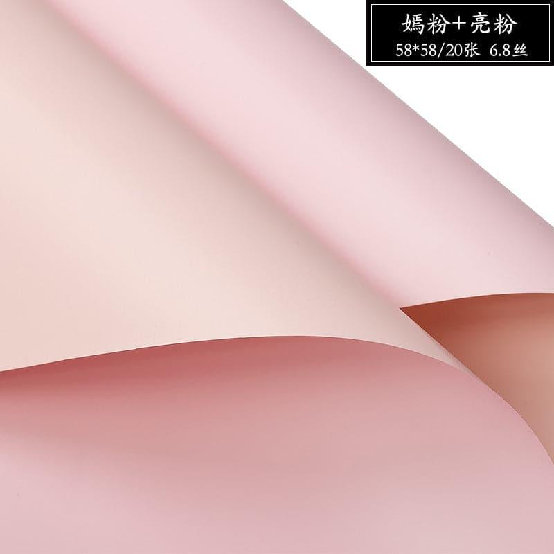Solid Two-Color Bouquet Wrapping Paper,22.8*22.8 inch - HUAYI
