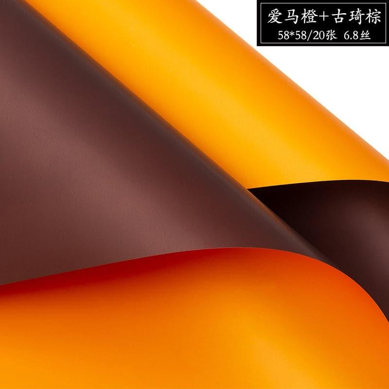 Solid Two-Color Bouquet Wrapping Paper,22.8*22.8 inch - HUAYI