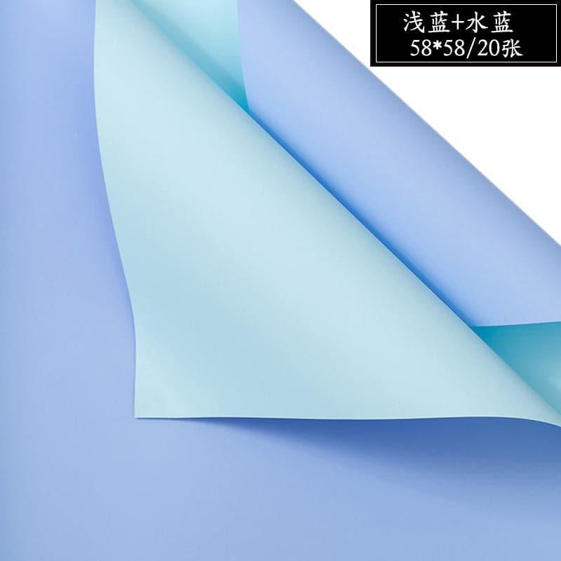 Solid Two-Color Bouquet Wrapping Paper,22.8*22.8 inch - HUAYI
